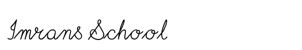Imrans School font preview